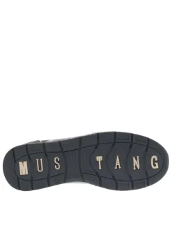 Sneakers anthracite et bleues avec logo de la marque et lacets plats