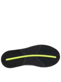Sneakers bleu marineà semelle plate avec une fermeture à lacets ronds