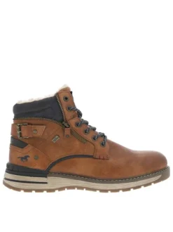Sneakers bleu marine à talon plat avec des lacets et un zip latéral