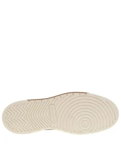 Sneakers en cuir nubuck bleu marine à semelle vulcanisée et lacets ronds