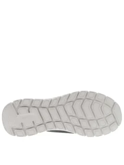 Sneakers marine à talon plat et à lacets élastiqués ronds avec bout chiné