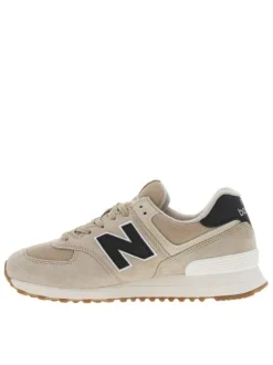 Sneakers multisport beige à talon plat et à lacets plats ton sur ton