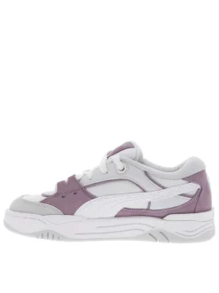 Sneakers multisport blanches et violettes à talon plat et à lacets
