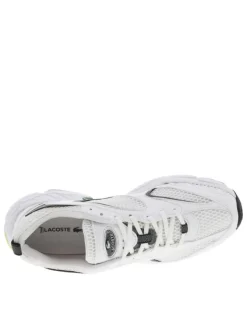 Sneakers multisport blanches à semelle multicolore plates et à lacets
