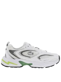 Sneakers multisport blanches à semelle multicolore plates et à lacets