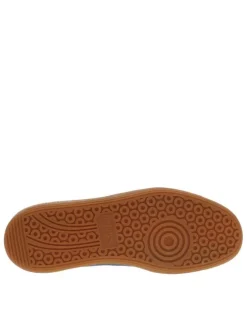 Sneakers multisport en cuir de vachette bleu marine avec nom de la marque