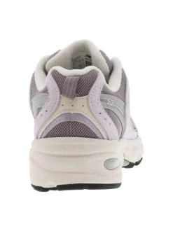 Sneakers multisport pourpre à talon plat et à lacets avec patch N