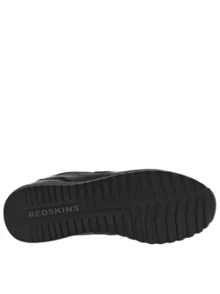 Sneakers noires à talon plat et à lacets plats noirs avec patch