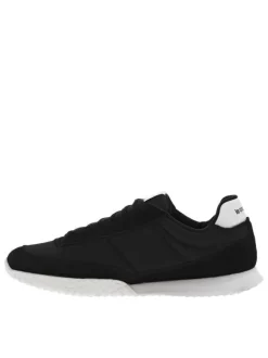 Sneakers Veloce à nubuck noir à semelle running blanche crantée et lacets plats