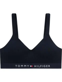 Soutien-Gorge en coton marine uni avec une bande élastiquée sous la poitrine
