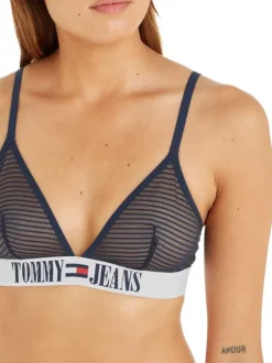 Soutien-Gorge marine rayé sans armatures et sans rembourrage