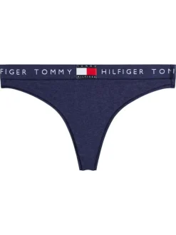 String en coton bleu uni avec tour de taille élastiqué