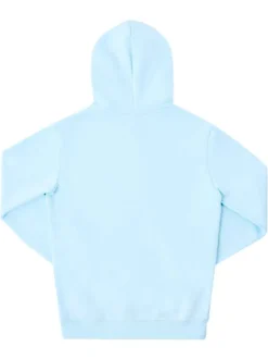 Sweat ciel uni pourvu d'une coupe droite et de manches longues