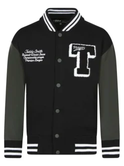 Sweat en coton mélangé noir avec imprimé logo et écritures
