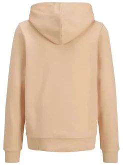 Sweat en coton mélangé pêche à coupe droite orné d'un imprimé de la marque