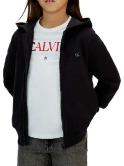 Sweat en coton noir uni avec une coupe droite et une capuche