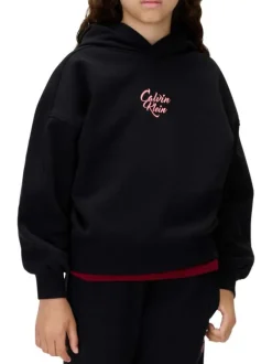 Sweat en coton noir uni avec une coupe ajustée et un col à capuche