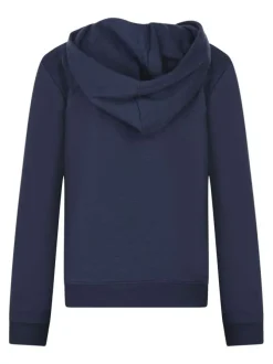 Sweat marine uni pourvu d'une coupe droite et d'un imprimé tropical
