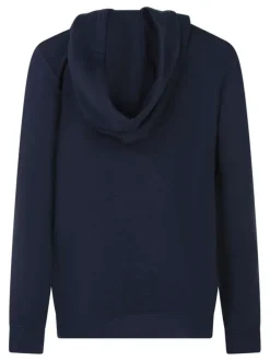 Sweat marine uni pourvu d'un imprimé couché de soleil et d'une coupe droite