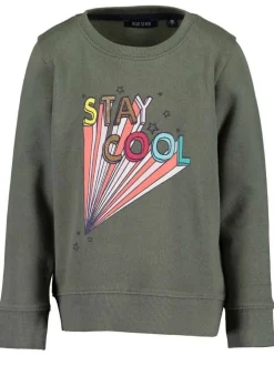 Sweat ras de cou fille vert