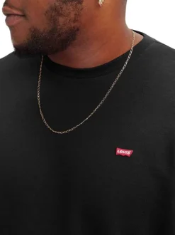 Sweat Big Original Hm Crew en coton noir uni avec un col rond