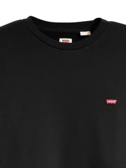 Sweat Big Original Hm Crew en coton noir uni avec un col rond