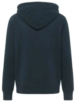 Sweat Bronson à capuche en coton marine à coupe droite avec logo imprimé blanc