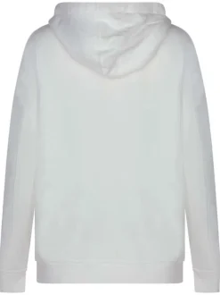 Sweat à capuche blanc fantaisie en coton avec logo floqué