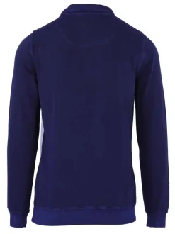 Sweat col camionneur homme bleu