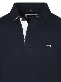 Sweat en coton nuit pourvu d'une coupe droite et d'un col polo