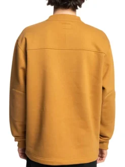 Sweat manches longues bronze uni avec une coupe droite et un col rond