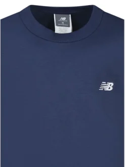 Sweat marine uni avec une coupe droite et des manches longues