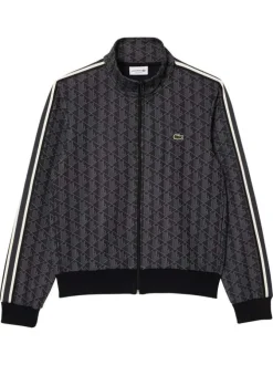 Sweat noir fantaisie avec un col montant et fermeture à glissière
