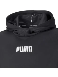 Sweat noir fantaisie coupe régular avec un col à capuche et une poche kangourou