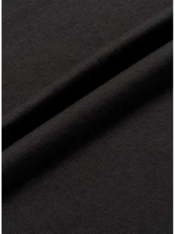 Sweat noir imprimé avec une coupe droite et à capuche ajustable