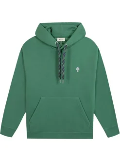 Sweat vert uni avec une coupe droite et des manches longues
