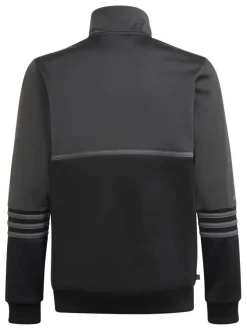 Sweat zippé anthracite fantaisie col montant