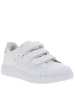 Tennis roses avec semelle à talon plat et fermeture à velcros