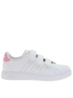 Tennis roses avec semelle à talon plat et fermeture à velcros