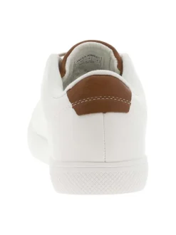 Tennis blanches avec le nom de la marque en petit et à lacets plats