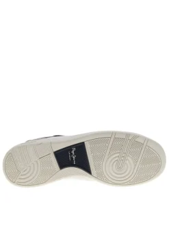 Tennis Clay Class M en cuir blanches à talon plat avec des lacets