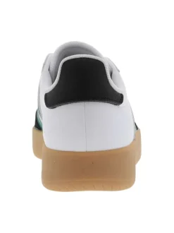 Tennis en cuir blanches avec semelle à talon plat et à lacets