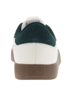 Tennis en cuir écrues avec semelle à talon plat et lacets ton sur ton