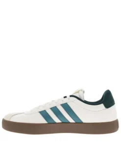 Tennis en cuir écrues avec semelle à talon plat et lacets ton sur ton