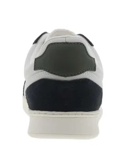 Tennis Hazel en cuir bordeaux à talon plat avec des lacets plats