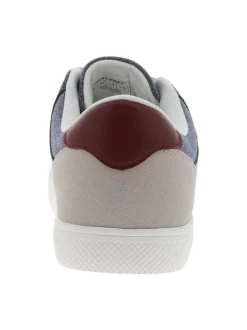 Tennis Jordan blanches à talon plat avec des lacets et logo embossé