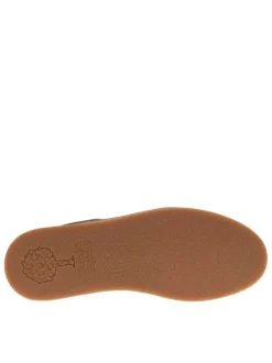 Tennis kaki en cuir à talon plat avec des lacets et revêtement doux
