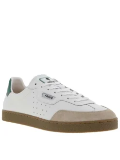 Tennis Lumbo en cuir blanches avec un patch de la marque sur la languette
