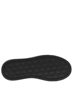 Tennis Malmo en cuir noires avec semelle à talon plat et à lacets