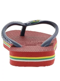 Tongs mixte enfant BRASIL LOGO rouge